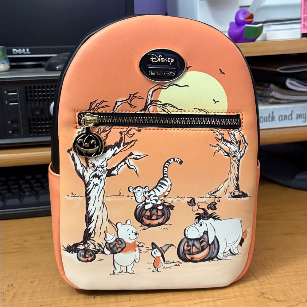 Disney Halloween Orange and Black Backpack